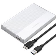 QOLTEC Kućište za disk 2.5" SATA SSD/HDD, USB 3.0, do 2 TB, srebrna